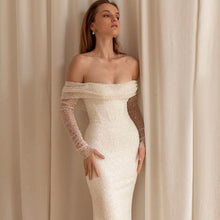 Load image into Gallery viewer, Bride Beading Off Shoulder Luxury
