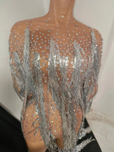 Load image into Gallery viewer, Mesh See Through Tassel Cloak Mini Dress