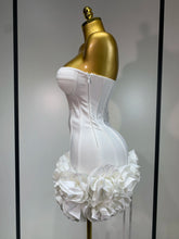 Load image into Gallery viewer, Strapless Flower Prom Gown Mini Dress