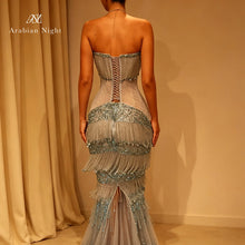 Load image into Gallery viewer, Deco Royale Crystal Fringe Gown