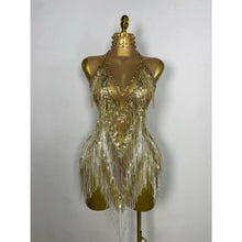Load image into Gallery viewer, Evening Gowns Stretch Mesh Mini Dress