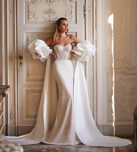 Satin Wedding Cape Custom made