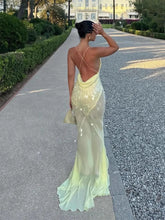 Load image into Gallery viewer, Sexy Deep V-neck Sequin Sling Mermaid Dress