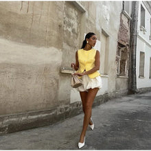 Load image into Gallery viewer, Casual Sleeveless Vests Skirts Suits