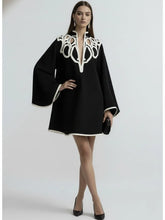 Load image into Gallery viewer, Stand Collar Loose Mini Dress
