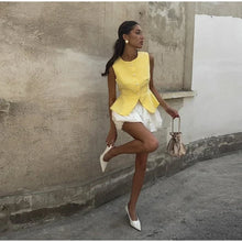 Load image into Gallery viewer, Casual Sleeveless Vests Skirts Suits