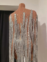 Load image into Gallery viewer, Mesh See Through Tassel Cloak Mini Dress