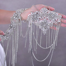 Load image into Gallery viewer, Bridal Cape with Rhinestones Crystal