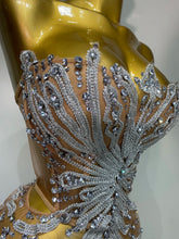 Load image into Gallery viewer, Strapless Rhinestones  Mini Dress