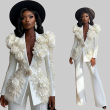 Load image into Gallery viewer, White Luxury Suit Set