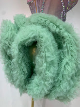 Load image into Gallery viewer, Strapless Backless Green Diamonds Mesh Dress