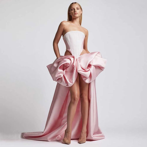 Blush 3D Hand Rose Formal Occasion Dress