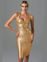 Load image into Gallery viewer, Classic Bronzing Bandage Dress