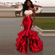 Load image into Gallery viewer, Tiered Satin Skirt High Waist