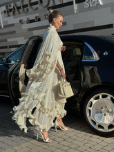 Load image into Gallery viewer, Solid White Ruffle Maxi Dress