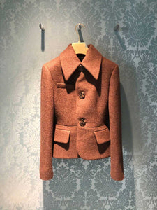 winter long-sleeved waistband coat