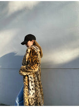 Load image into Gallery viewer, Thick Leopard Fluffy Faux Fur Coat