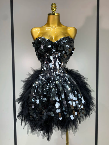Sparkly Sequins Two Pieces Set