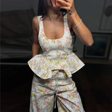 Load image into Gallery viewer, Casual Printed Vest Trouser Suit