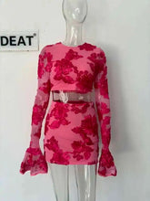 Load image into Gallery viewer, High Waist Skirt Set