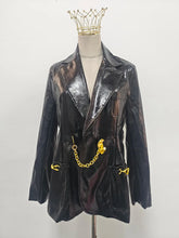 Load image into Gallery viewer, Patchwork Pockets Leather Jacket