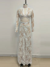 Load image into Gallery viewer, Lace Cut Out Design Long Dress