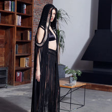 Load image into Gallery viewer, Retro Crochet Hollow Out Knitted Long Tassel Cover Up