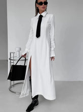 Load image into Gallery viewer, Slim White Office Dress