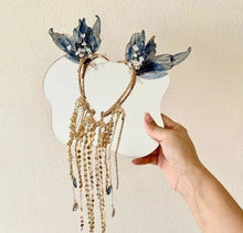Load image into Gallery viewer, Butterfly Wings Long Tassels Hair Tiara