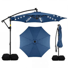 Load image into Gallery viewer, 10ft Solar Patio Umbrella with Base Included