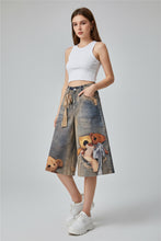 Load image into Gallery viewer, Cartoon Print Denim Short