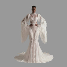 Load image into Gallery viewer, High Neck Illusion Neckline Prom Dress