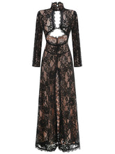Load image into Gallery viewer, Lace Cut Out Design Long Dress