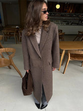 Load image into Gallery viewer, Fashion Waist Cinching Woolen Long Coat