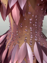 Load image into Gallery viewer, Sexy Mesh See Through Diamonds Bodycon Dress