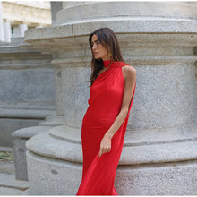 Load image into Gallery viewer, Elegant Ribbon Halter Dress Wom