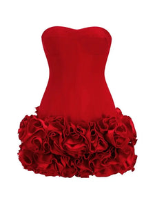 Autumn Strapless Party Dress