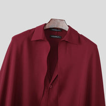 Load image into Gallery viewer, Men Sets Solid Color Lapel Long Sleeve Long Style