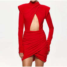 Load image into Gallery viewer, Sexy Hollow Out Pleated Mini Dress