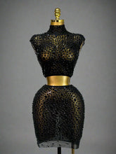 Load image into Gallery viewer, Luxury Rhinestone Mesh See Through