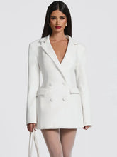 Load image into Gallery viewer, Long Sleeve Sexy Mini Blazer Dress