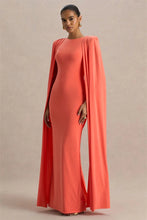 Load image into Gallery viewer, Cape Sleeve Sexy Maxi Dress