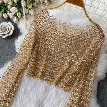 Load image into Gallery viewer, Pearl Beading Crop Top