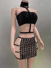 Load image into Gallery viewer, Rhinestone Mesh Dress