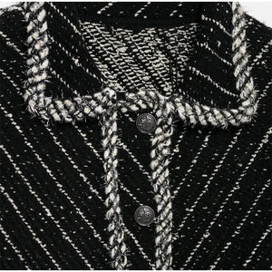 Elegant Tweed Jackets Mini Skirt Set