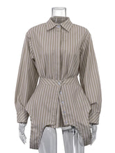 Load image into Gallery viewer, Loose Stripe Print Blouse