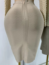 Load image into Gallery viewer, Long Sleeve Beading Top Skirt Set