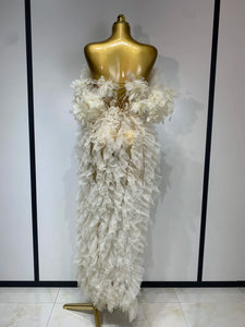 Elegant Flower Sexy Top Skirt Two Pieces Set