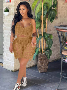 Beachwear crochet 2 Two Piece Dress Set