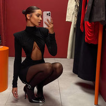 Load image into Gallery viewer, Sexy Hollow Out Pleated Mini Dress